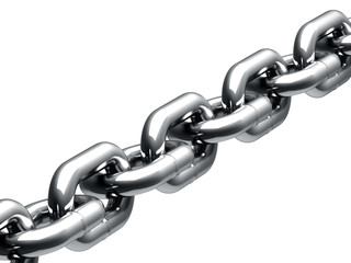 Obraz premium chain on white background