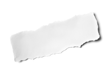 piece of white paper isolated on white background