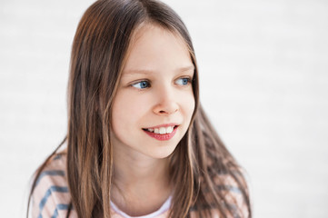 Laughing cute girl portrait