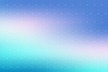 Obraz premium Blue geometric pattern with connected lines and dots. Graphic background connectivity. Modern stylish polygonal backdrop communication compounds for your design. Lines plexus. Vector illustration.