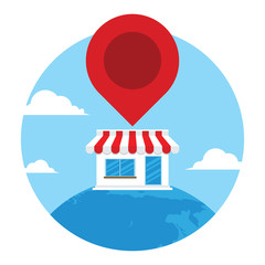 find shop icon at map
