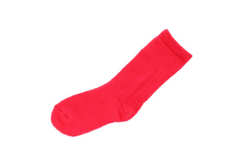 Obraz na płótnie Canvas red sock on isolated white