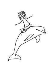 Girl ride girl fun friends child back sit dolphin jump cute cute