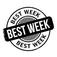 Best Week rubber stamp