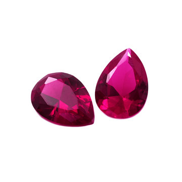Pear Shape Diamond Cut  Rubies