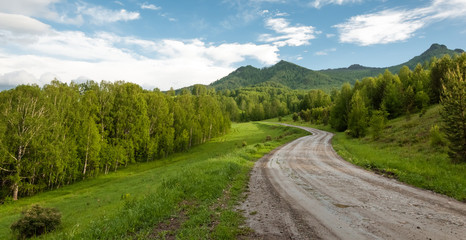 Naklejka premium Road in the mountains