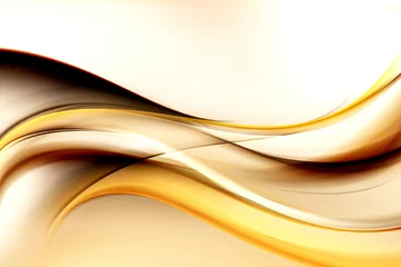 Photo sur Plexiglas Vague abstraite Art de vagues lumineuses brunes. Arrière-plan effet flou. Conception graphique créative abstraite. Style fractal décoratif.