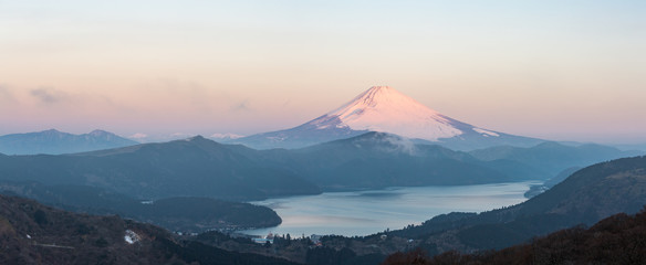 Fuji Mountain Lake Hakone Sunrise