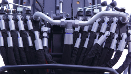 funny look of machine with multiple hoses and switches