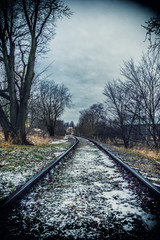 Fototapeta premium Old rail road, Estonia Tallinn, Kopli