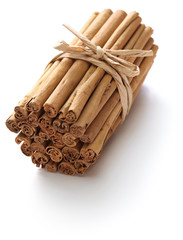 ceylon cinnamon sticks isolated on white background