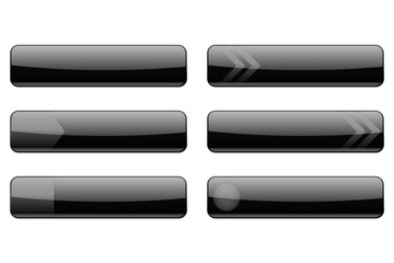 Website black menu buttons