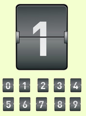 vector image of an electronic Board with the alphabet. Numbers set. .