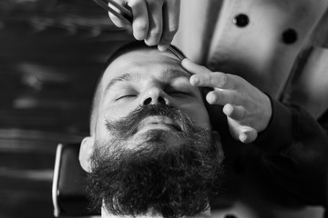 Bearded Man In Barbershop