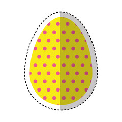 egg paint easter season vector illustration design