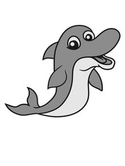 Painted small delfin cute cute naughty comic cartoon grin smile funny