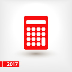 calculator icon, vector illustration. Flat design style