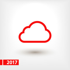  cloud icon, vector illustration. Flat design style