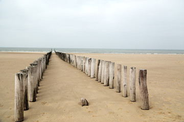 Promenade at Springtime Day at Domburg Beach/ Netherlands