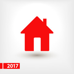 house icon, vector illustration. Flat design style