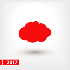  cloud icon, vector illustration. Flat design style