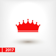 crown  icon, vector illustration. Flat design style  