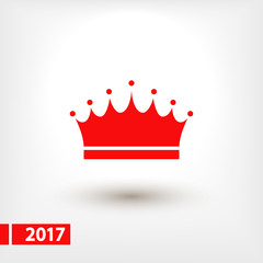 crown  icon, vector illustration. Flat design style  
