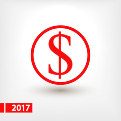 Money icon, vector illustration. Flat design style