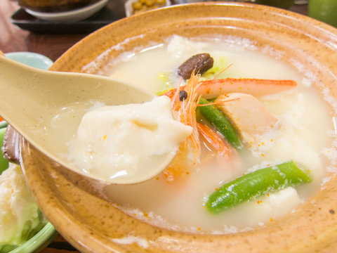 A pot of bean curd - Powered by Adobe