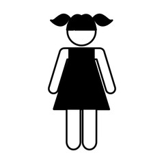 little girl student avatar vector illustration design