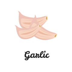 Garlic cloves color flat icon for web and mobile design