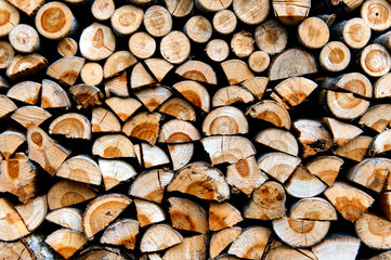Fireplace logs for winter time 