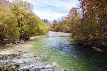 Canyon Mostnica near lake Bohinj in Slovenia