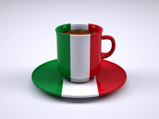 Obraz premium coffee cup with Italy flag