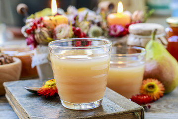 Pear juice dessert