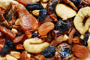 Dried fruits background