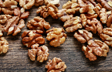 Walnuts on the table