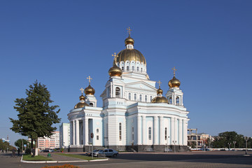 View at the cathedral of St Warrior Admiral Feodor Ushakov in Saransk, Mordovia. Russian Federation