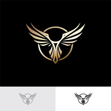 Vector graphic golden wings element