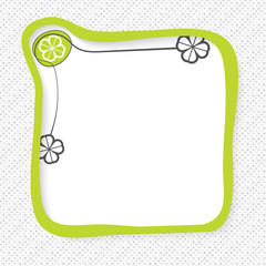 Green frame for your text and cloverleaf