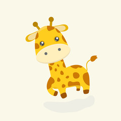 Cute giraffe cartoon.