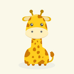 Cute giraffe cartoon.
