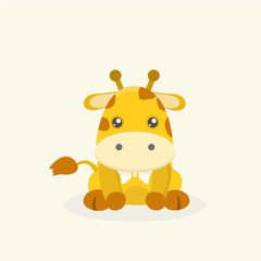 Cute giraffe cartoon.