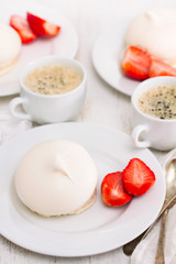meringues on white plate