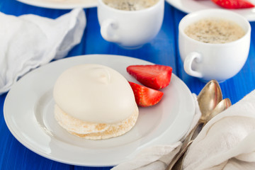 meringues on white plate