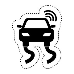car with gps service vector illustration design