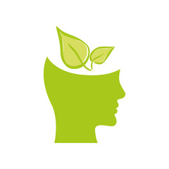 Think green ecology icon vector illustration graphic design