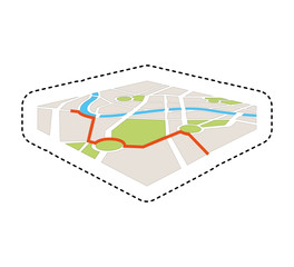 map gps service icon vector illustration design