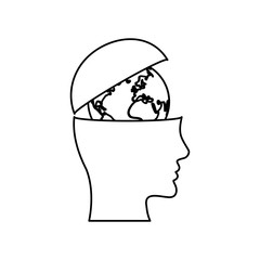 Save the world icon vector illustration graphic design