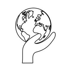 Save the world icon vector illustration graphic design